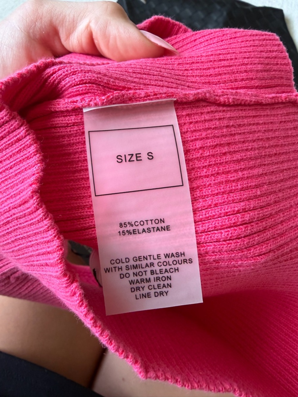 Maniere de Voir Pink Ribbed Knit Crop Tank with Tag - Picture 3 of 3